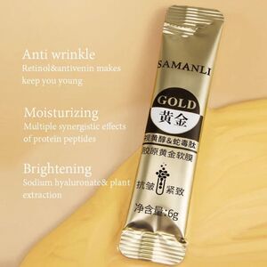 New/Sealed Bundle of Nine (9) Samanli Gold Retinol Face Mask Anti-Wrinkle